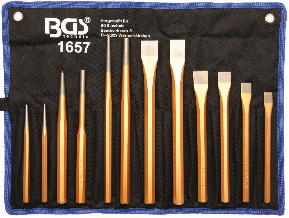 Gyors kiszállítás BGS technic Kiütő és hidegvágó készlet 12 db-os (BGS 1657)