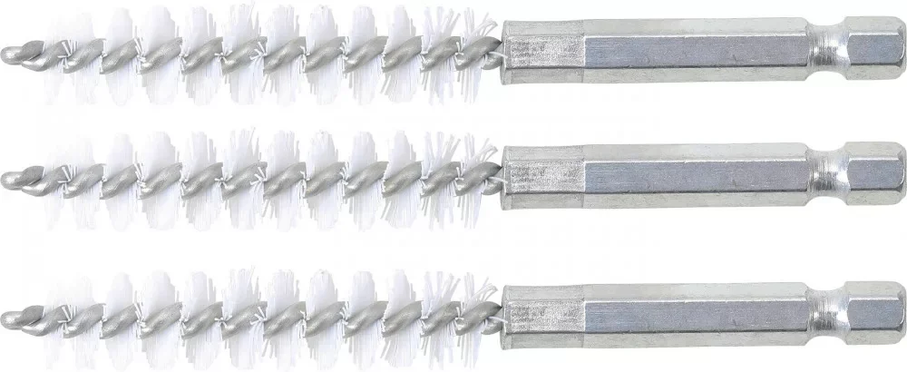 BGS technic Nylonkefe készlet | 11 mm | 1/4" | 3 darabos | a BGS 3078 kefekészlethez (BGS 3078-11-N) Árcsökkenés