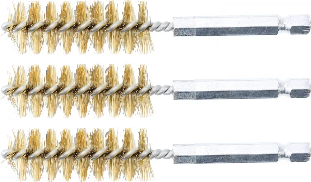Csak ma BGS technic Sárgarézkefe készlet | 17 mm | 1/4" | 3 darabos | a BGS 3078 kefekészlethez (BGS 3078-17-M)