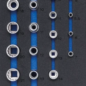 Vedd meg online BGS technic 1/3 Szerszámtálca szerszámkocsihoz: 1/4" és 1/2" 12-szögű dugókulcs készlettel (BGS 4056)