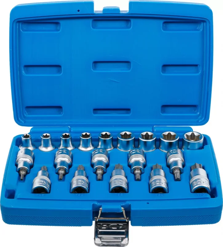 BGS technic 19 részes 1/2" Torx bitfej és dugókulcs készlet (BGS 5100) Csak ma