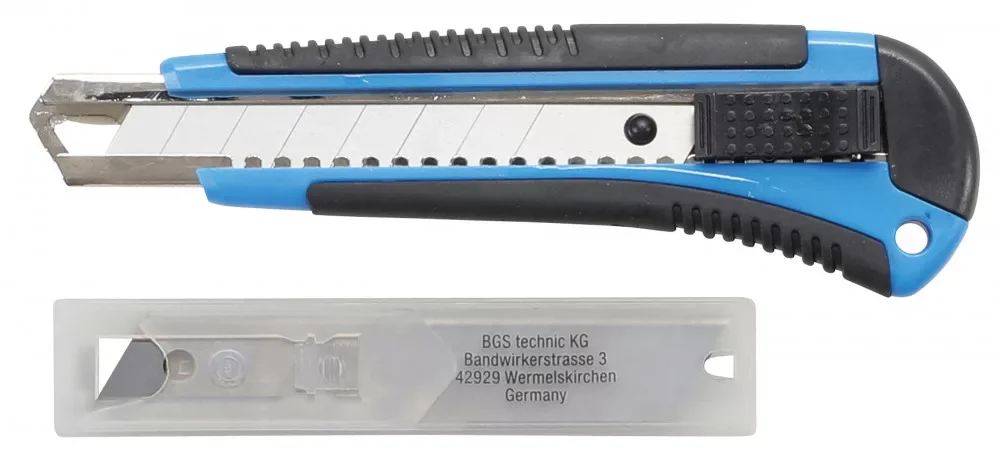 Kiárusítás BGS technic Törhető pengés kés 18mm-es, fém vezetős (BGS 7955)