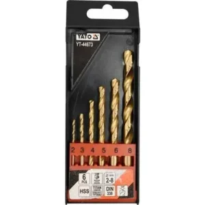 Yato fémfúró készlet 6 részes 2,0-8,0 mm HSS-TiN Olcsóbb