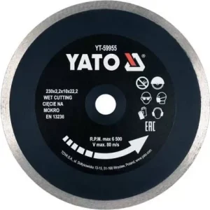 Yato gyémánt vágókorong 230 x 2,2 x 10 x 22,2 mm folytonos Végkiárusítás