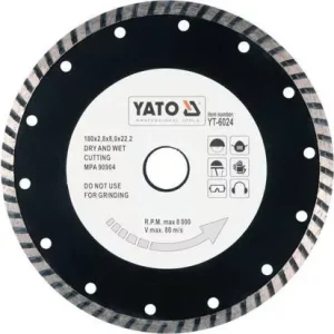 Yato gyémánt vágókorong 180 x 2,8 x 8,0 x 22,2 mm turbo Újdonság