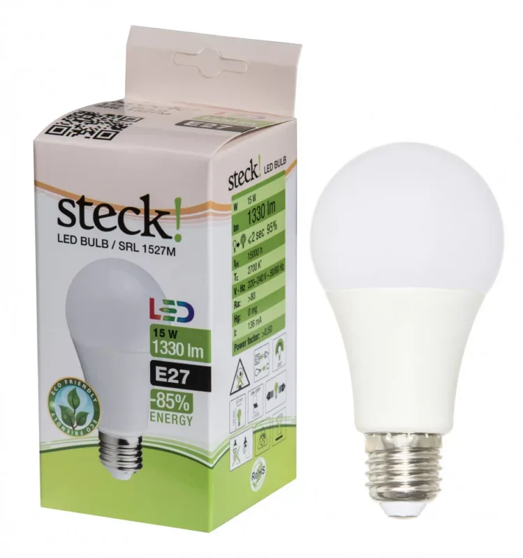 Gyors kiszállítás LED fényforrás, 15W, E27 meleg fehér