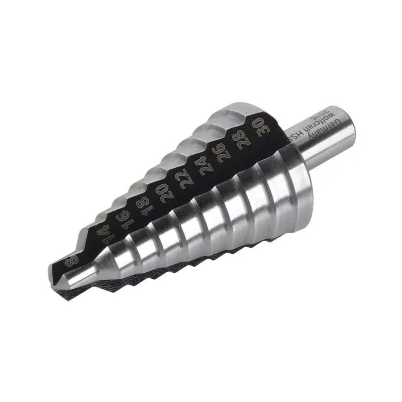 Wolfcraft lépcsős lemezfúró HSS, 3 vágóél S=10mm 8-30mm Biztonságos fizetés