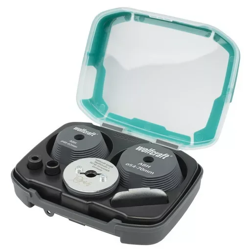 Gyors kiszállítás Wolfcraft körkivágó adapter készlet furatbővítéshez (5950,5951,5952)