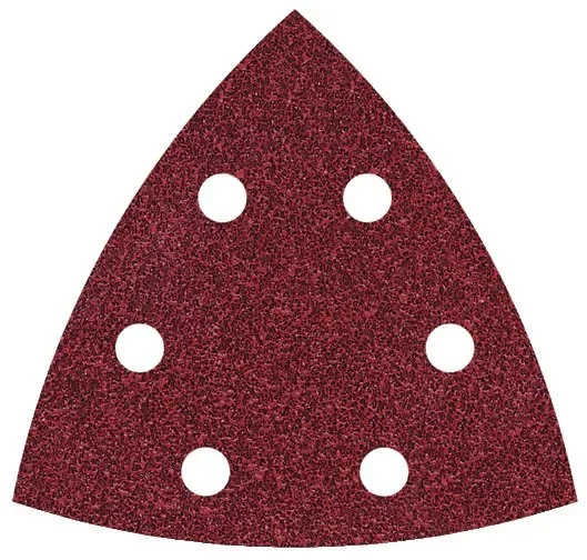 Azonnali szállítás Wolfcraft tépőzáras deltacsiszolólap korund K60,80,120 perforált 95mm DB 15db