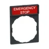 ZBY-2330Címketartó címkévelEMERGENCY STOPSchneider Bestseller