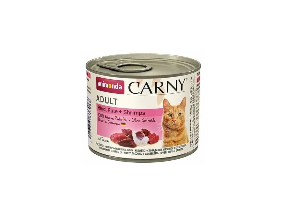 Olcsó ANIMONDA konzerv CARNY Adult - marhahús, pulyka, garnélarák 200g
