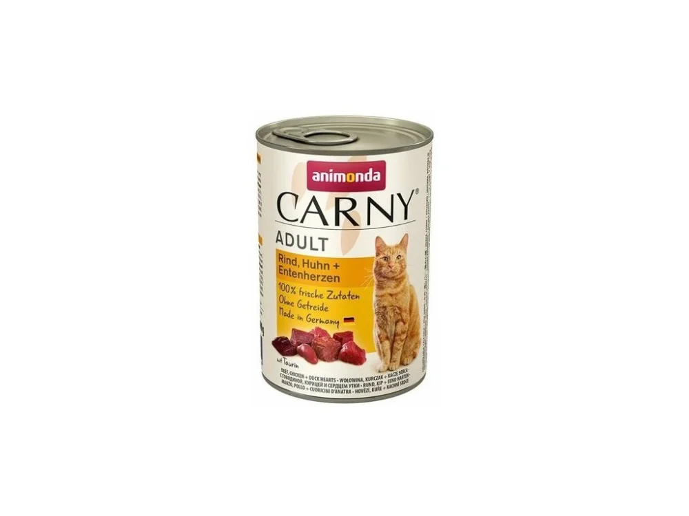 Prémium ANIMONDA konzerv CARNY Felnőtt - marha, csirke, kacsaszív 400g