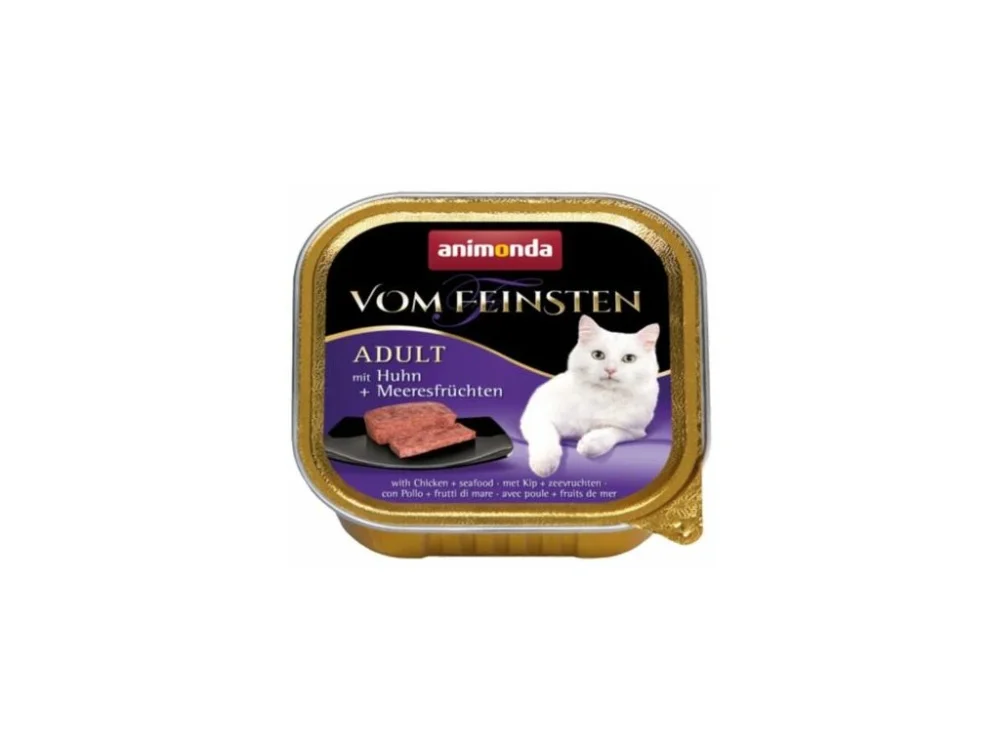 ANIMONDA pástétom FELNŐTT - csirke, tenger gyümölcsei macskáknak 100g Azonnali szállítás