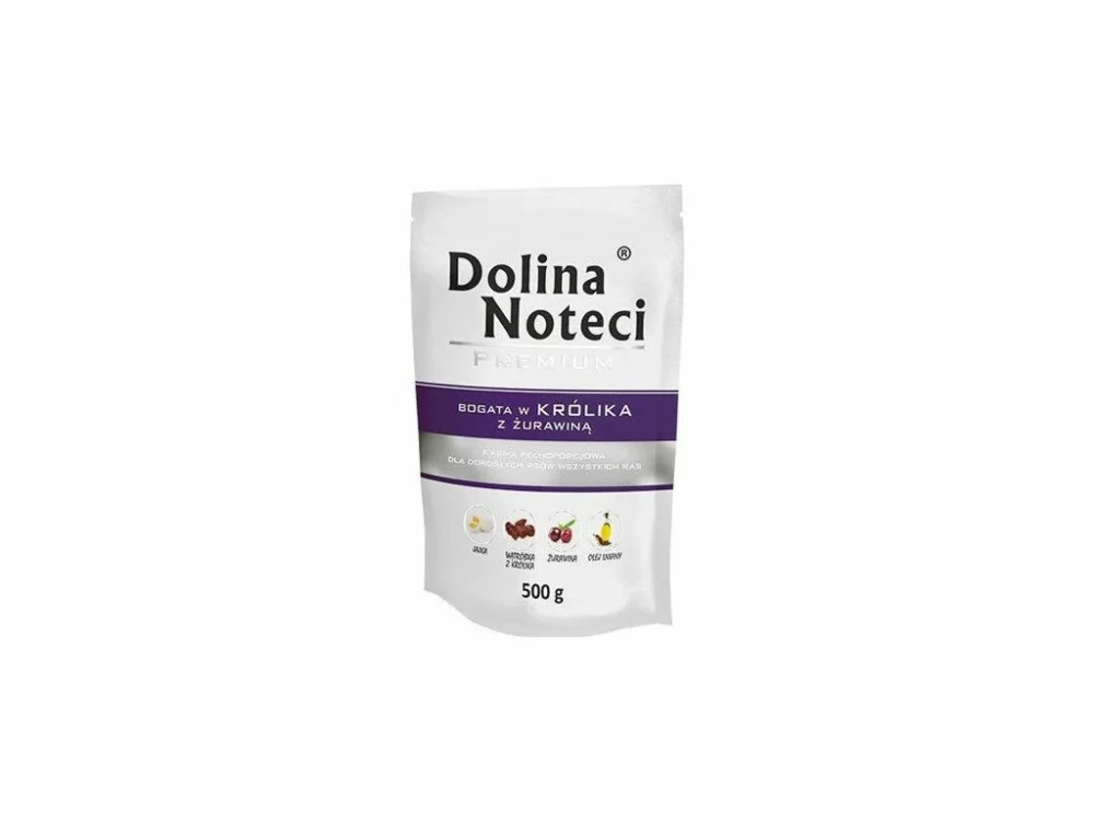DOLINA NOTECI PREMIUM nyúl áfonyával táska kutyáknak 500 g Utolsó esély