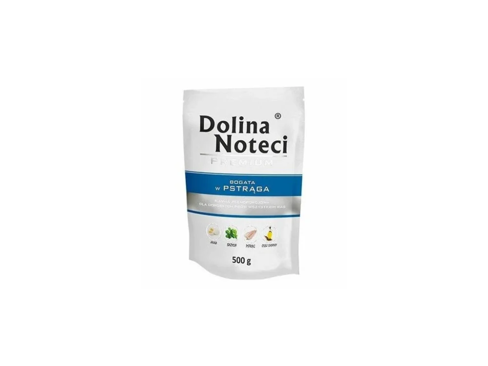 DOLINA NOTECI PREMIUM pisztrángos tasak kutyáknak 500 g Akciós ár