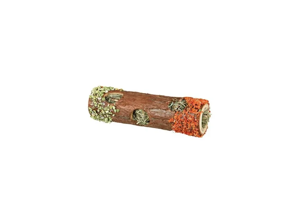 Fa alagút széna és hibiszkusz virágokkal, sárgarépával és borsóval 6,5 x 20 cm, 25 g Expressz szállítás