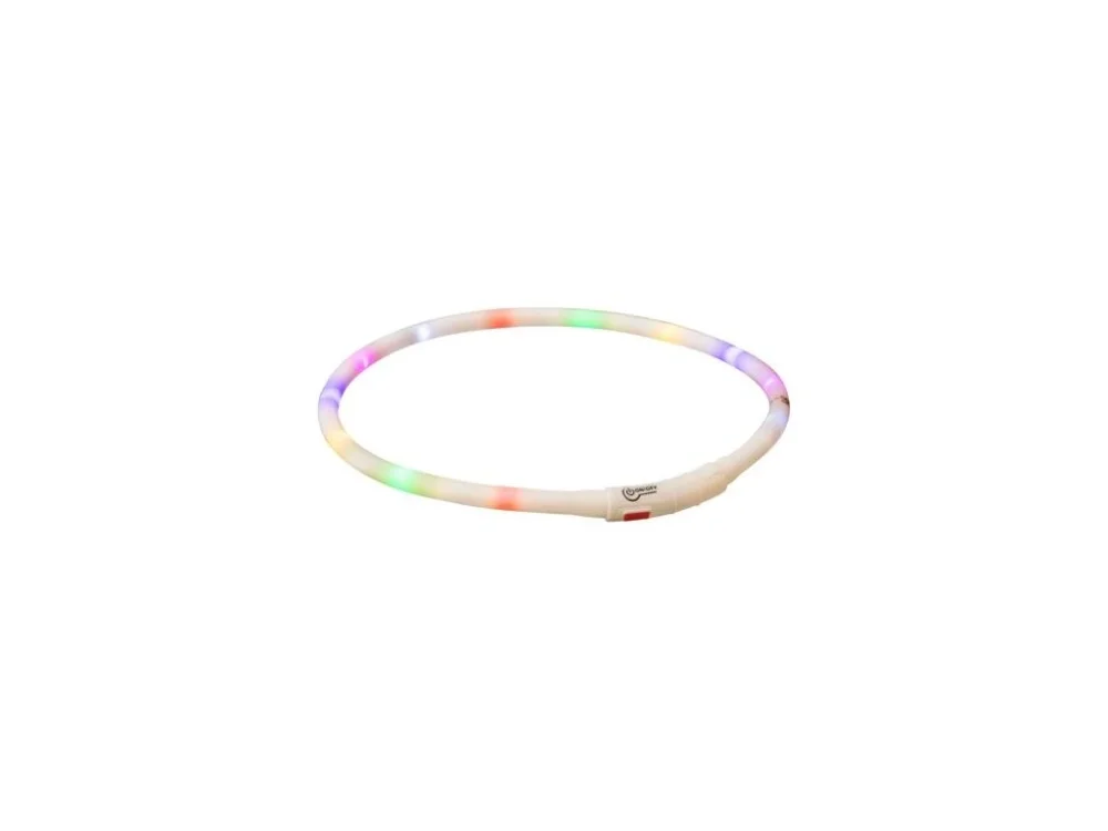 Flash USB világító szilikon gallér, XS-XL: 70 cm / 10 mm, többszínű (RP 2,10 CZK) Árcsökkenés
