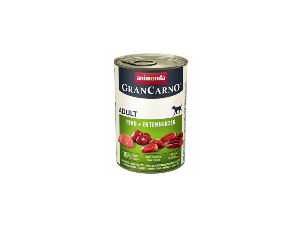 GRANCARNO Felnőtt - marhahús, kacsaszív 400g Alacsony ár