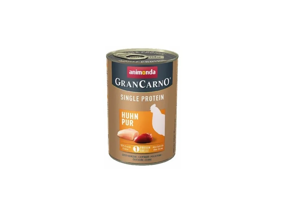 GRANCARNO Single Protein 400 g tiszta csirke, konzerv kutyák számára Akciós ár