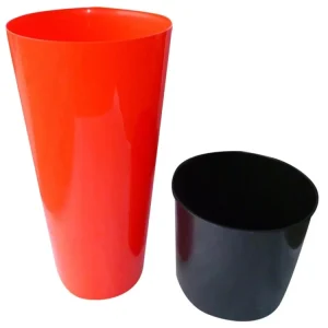 Végkiárusítás JAD TOOLS Virágcserep "TUBUS Slime", DTUS 200S, korall, átmérő 200 mm