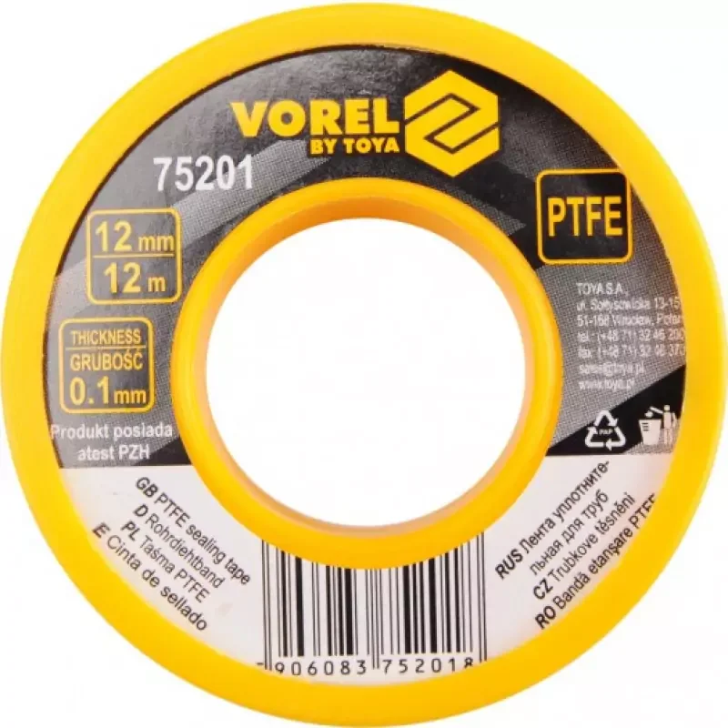 Vorel teflon szalag, 12m (TOY-75201) Kedvezmény