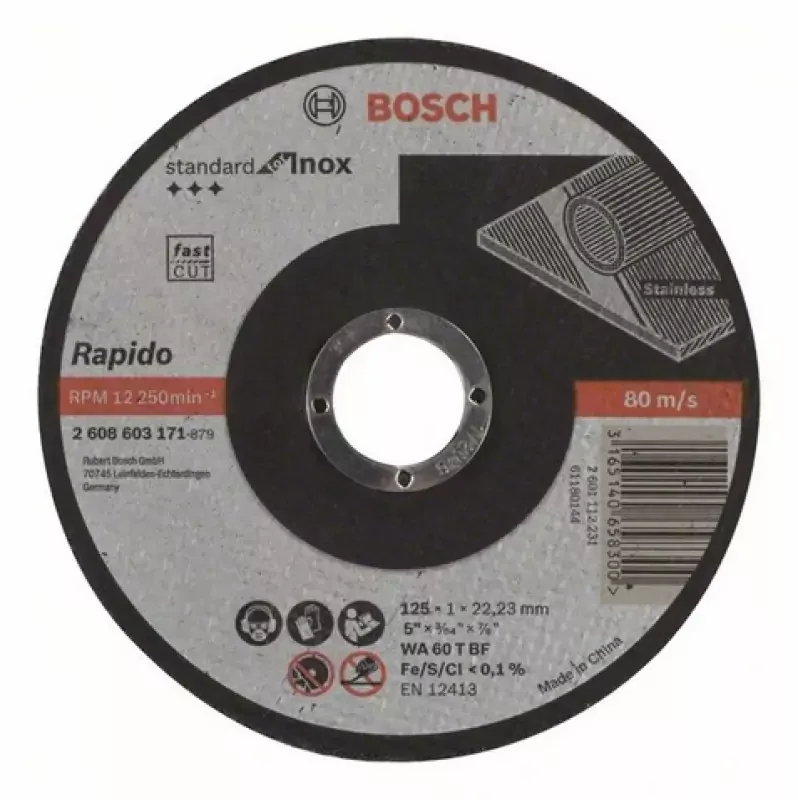 Bosch Darabolótárcsa egyenes Standard for Inox, AS 46 T INOX BF, 125 mm (2608603171) Ajánlat
