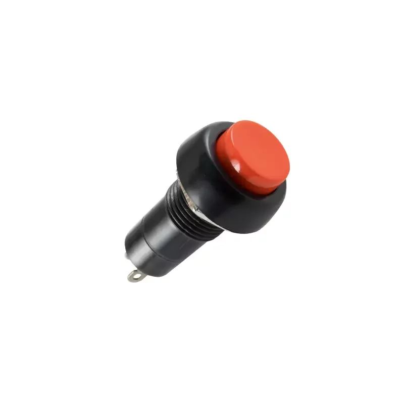 Népszerű Nyomógomb, 125V/3A - 250V/1A, piros, záró (SP 10/RD)