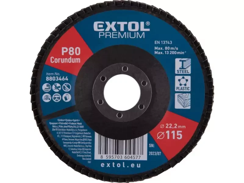 Outlet Extol Premium lamellás csiszoló P80, 115x22mm (8803464)