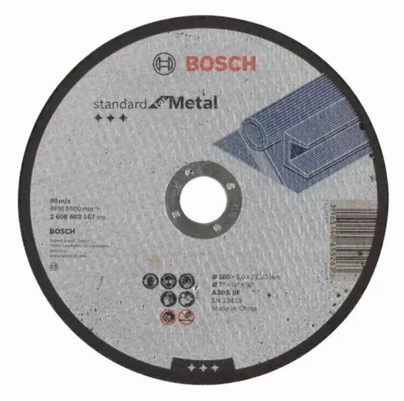 Bosch Darabolótárcsa, egyenes, Standard for Metal180 mm x 3,0 mm (2608603167) Vedd meg most