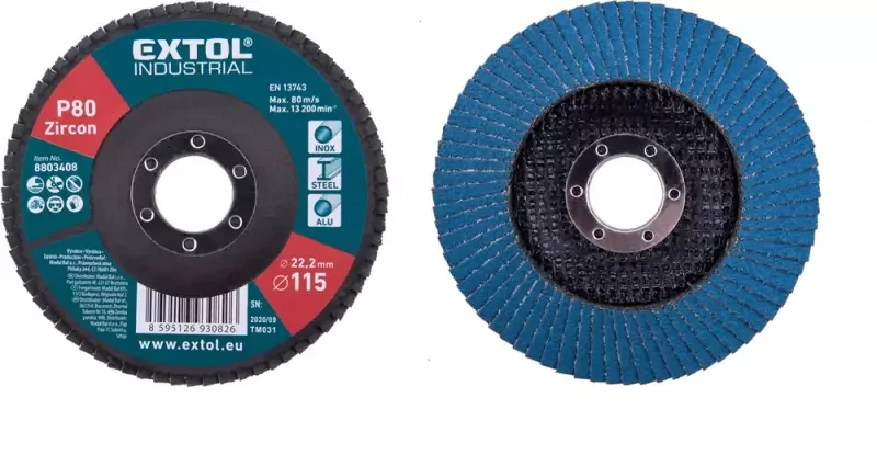 Exkluzív ajánlat Extol industrial egyenes lamellás csiszoló 125×22mm; P80 (8803428)