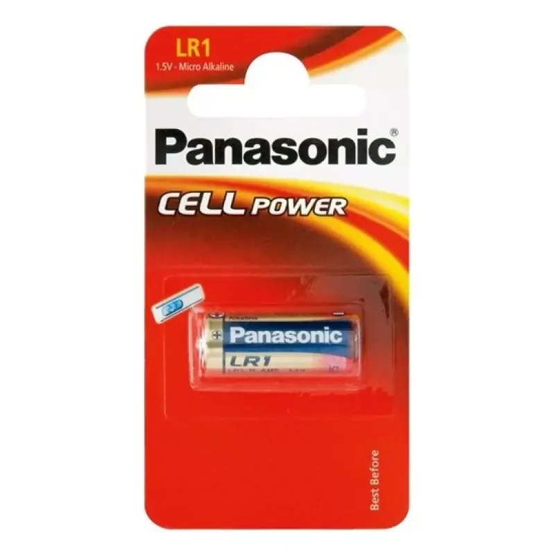 Ne maradj le Panasonic Elem Cell Power 1,5 V alkáli LR1 riasztóhoz (3121636)