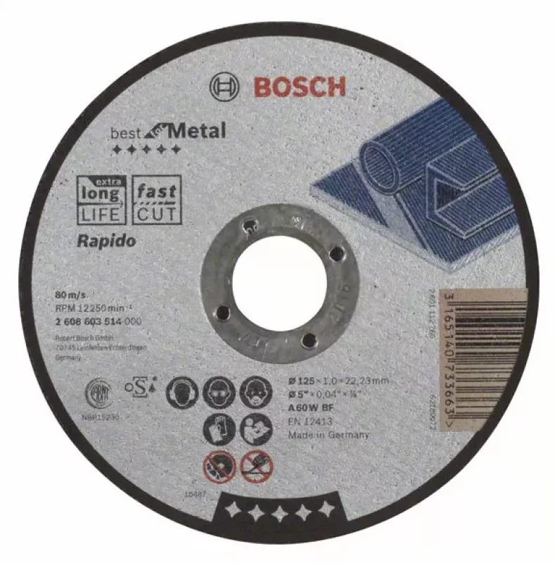 Prémium Bosch Darabolótárcsa, egyenes, Best for Metal - Rapido (2608603514)