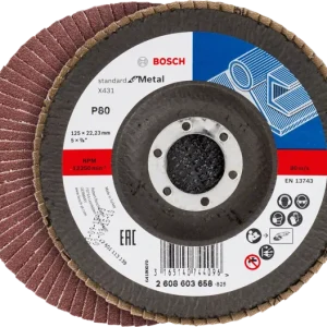 Akció Bosch X431 Alox legyezőtárcsa o 125 mm, o 22.23 mm, P80