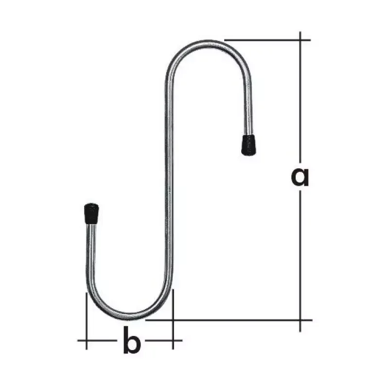 Velano S-horog d=6 mm (200x58mm) horganyzott (3139600) Korlátozott ajánlat