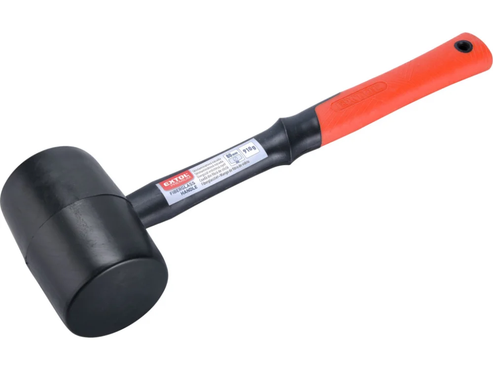 Biztonságos fizetés fekete gumikalapács, átmérője 80 mm