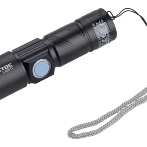 150lm-es zseblámpa, zoom, USB töltés, XPE 3W LED Bestseller