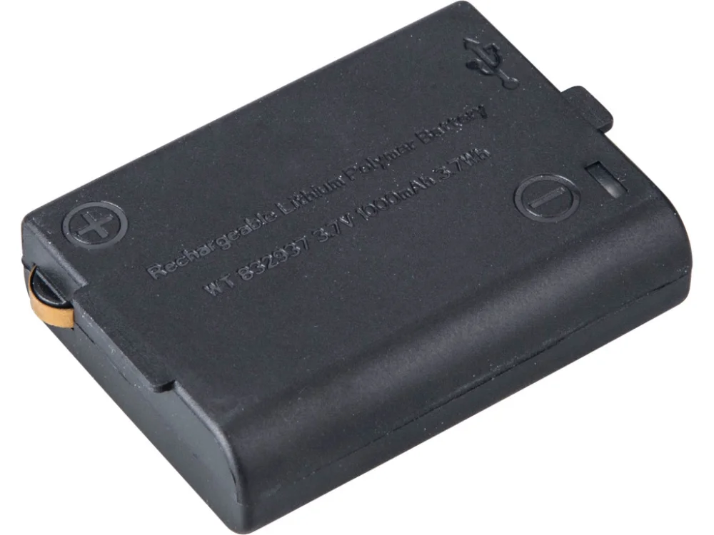 Rendeld meg most újratölthető akkumulátor, 3,7 V-os lítium-ion, 1000 mAh