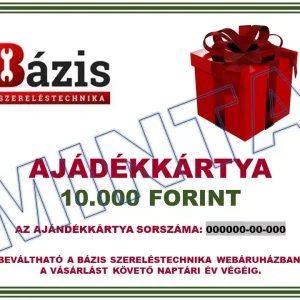 Bázis Szereléstechnika 10000 Ft-os ajándékkártya Népszerű