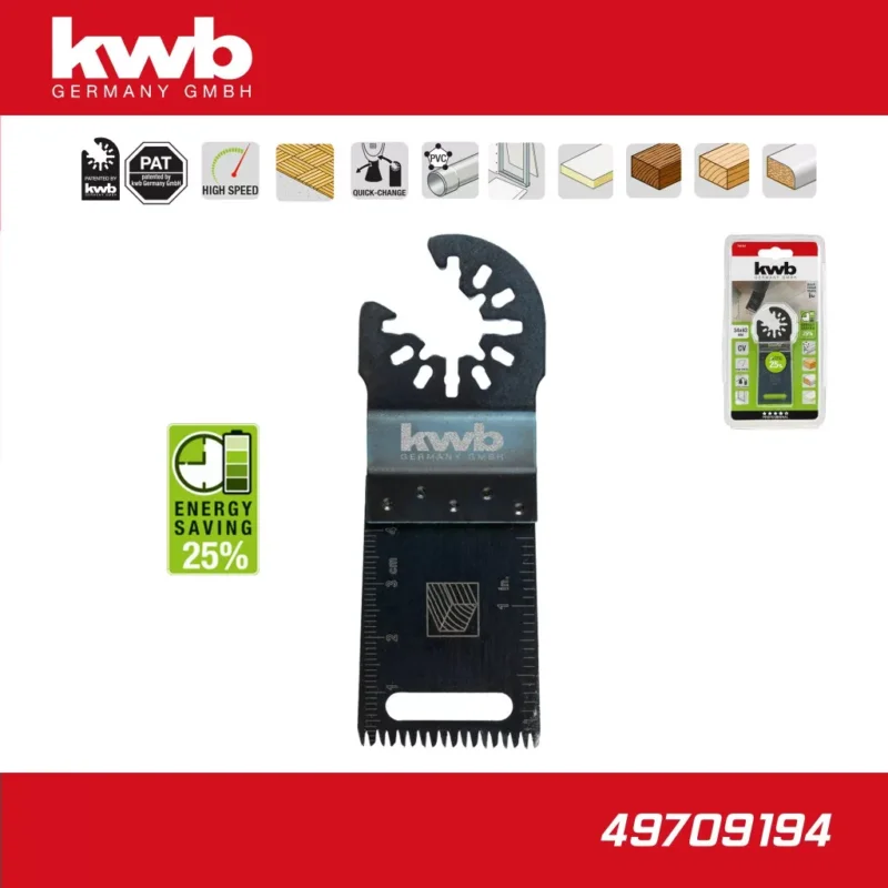 709194 | Multifunkciós tartozék vágófej beszúró fej 34x43 mm AKKU TOP - KWB (49709194) Outlet