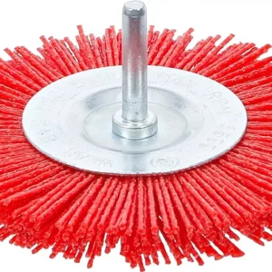 Akciós ár 9-9186 | Drótkorong csapos körkrfe 100 mm - Nylon műanyag piros kefe - BGS