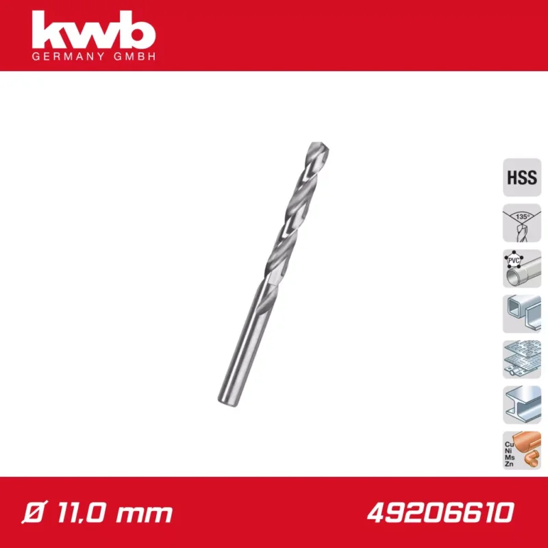 Ajánlat 49206610 | Csigafúró 11,0 mm HSS-G DIN 338 Silver Star - KWB