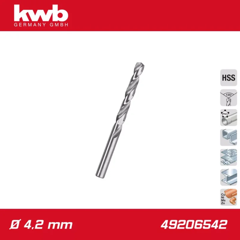 49206542 | Csigafúró4,2 mm HSS-G DIN 338 Silver Star "M5" - KWB Kedvezményes ár