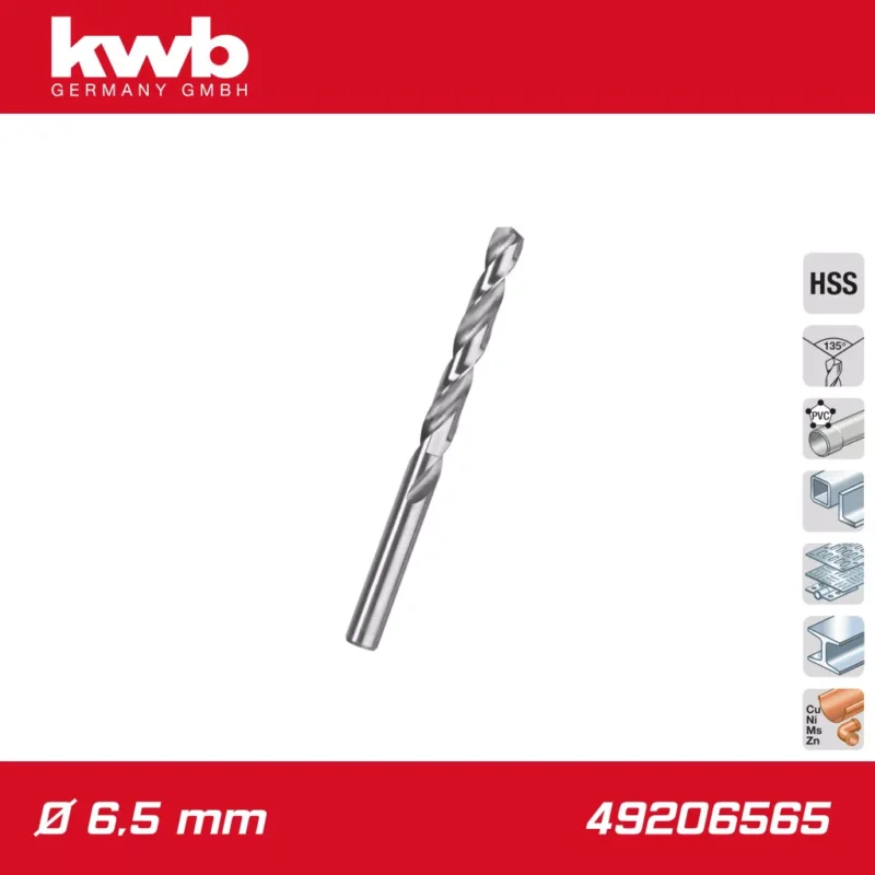 49206565 | Csigafúró6,5 mm HSS-G DIN 338 Silver Star - KWB Utolsó esély