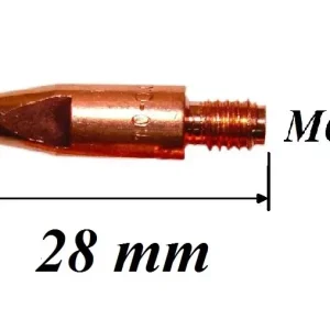 Akció 18027 | CO áramátadó fúvóka normál M6x28x8 mm x 1,2 mm MB25AK+MK24KD pisztolyhoz