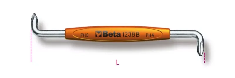 1238B 1-2 Sarokcsavarhúzó Phillips®-csavarokhoz - Beta - 012380201 Azonnal elérhető