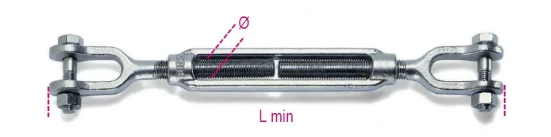 Végkiárusítás 8009Z M16 Mindkét oldalon kengyeles, feszítőszerelvény, galvanizált - Beta - 080090016