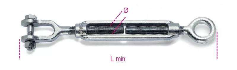 8010Z M16 Feszítőszerelvény szemmel és kengyellel, galvanizált - Beta - 080100016 Utolsó esély
