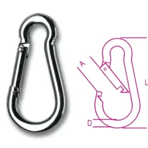 8074 14X180 Karabiner horgok, galvanizált, lakkozott - Beta - 080740104 Kedvezményes ár