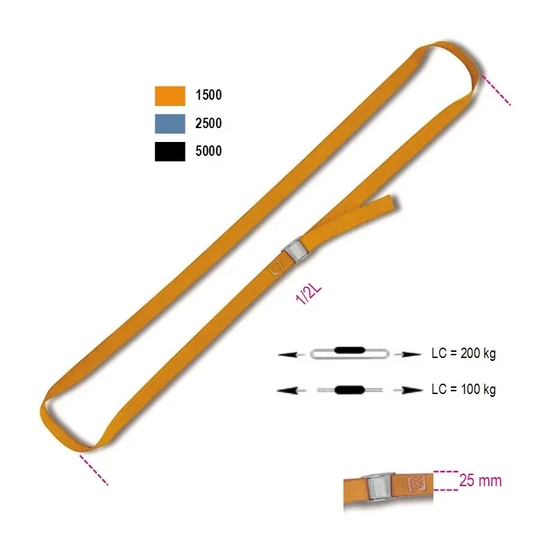 Végkiárusítás 8188F Rögzítő heveder LC 200 kg, nagy szakítószilárdságú polieszter szalag (PP) - Beta - 081880225