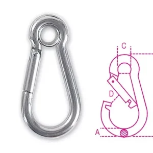 8274A 8X80 gyűrűs karabiner, rozsdamentes AISI 316 - Beta - 082740408 Olcsóbb